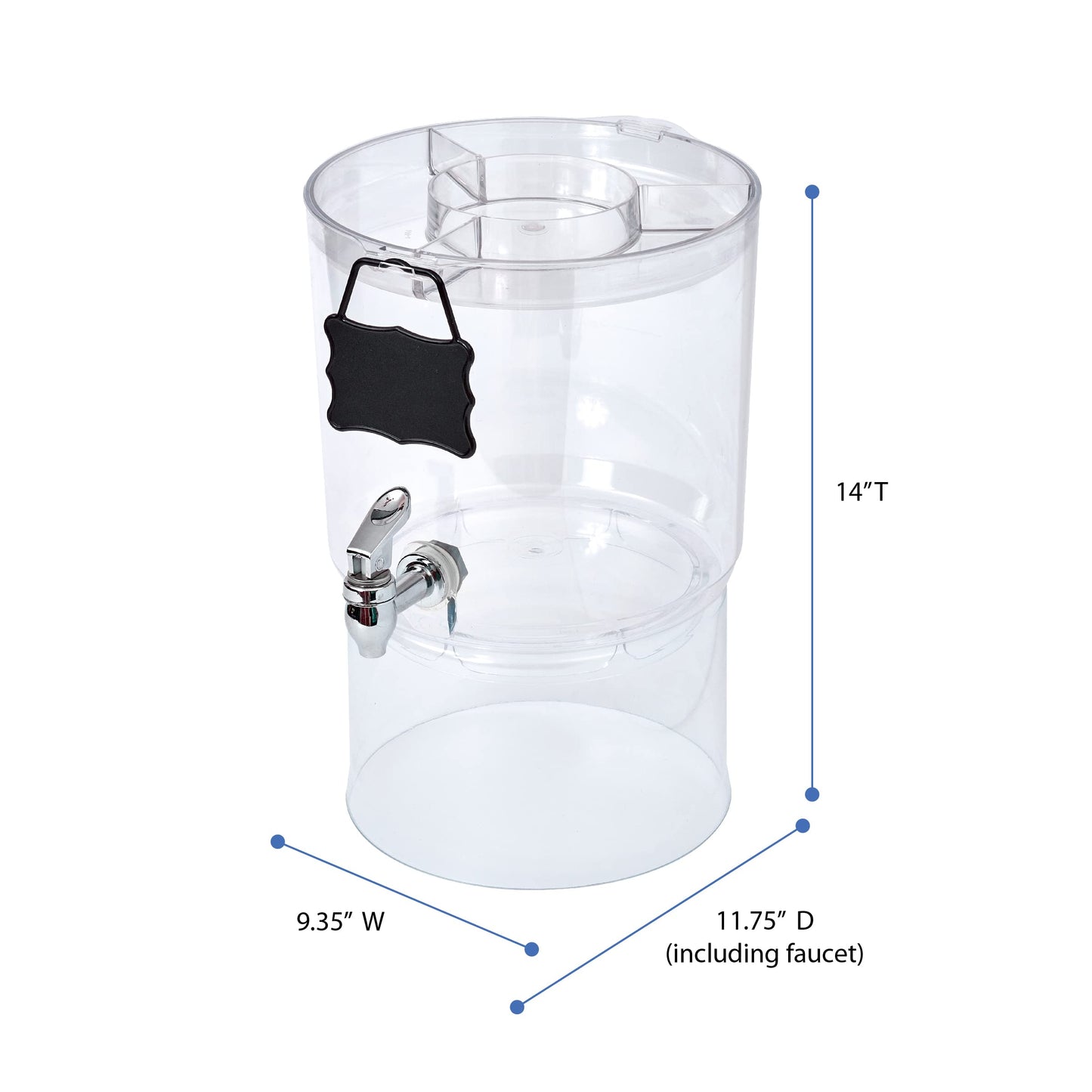 Stackable Drink Dispenser with Support Stand, Practical Beverage Server with Accessory Set for Gathering