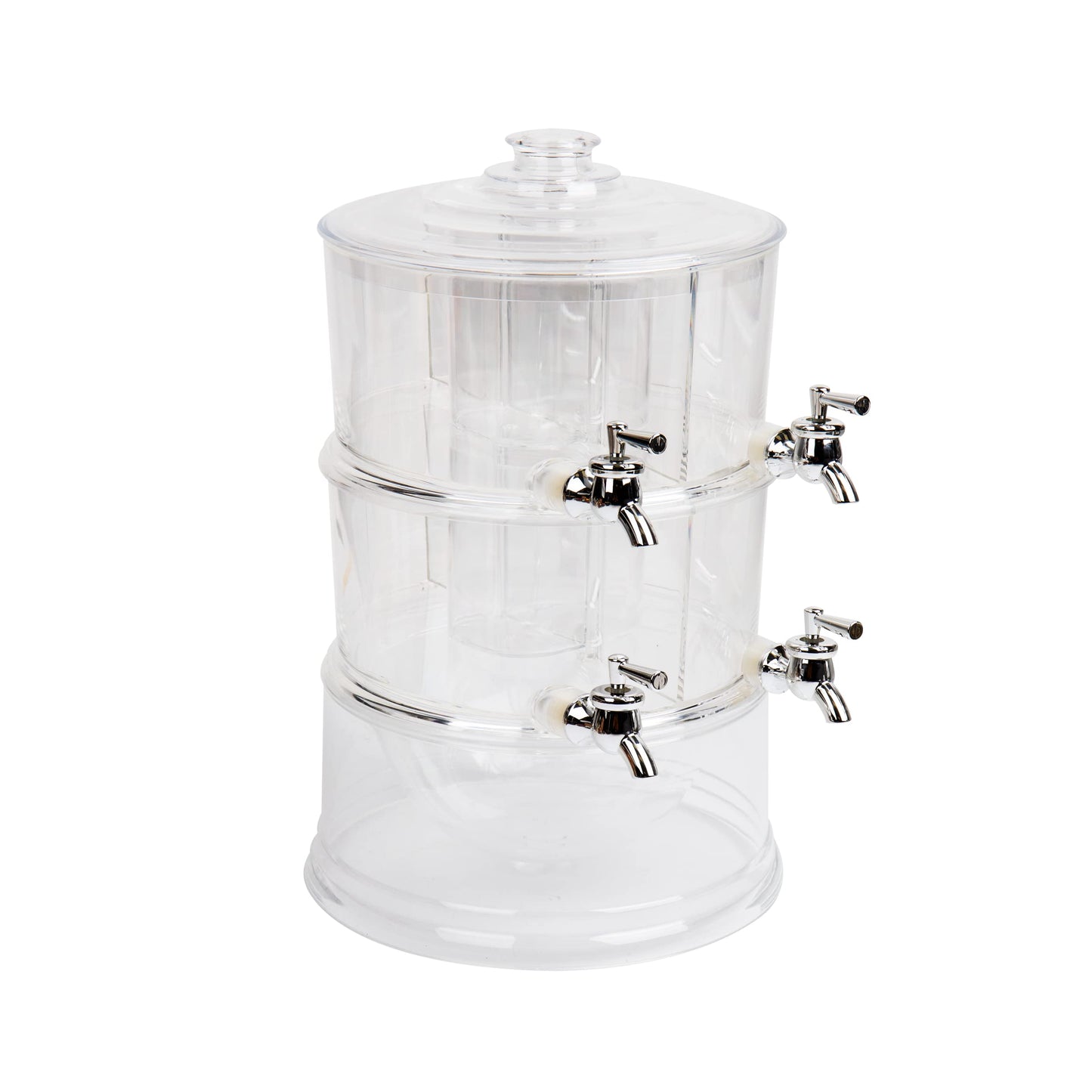 Double Layer 4 Grid Drink Storage Rack with Ice Bottom, Household Party Beverage Organizer