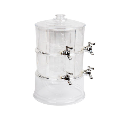 Double Layer 4 Grid Drink Storage Rack with Ice Bottom, Household Party Beverage Organizer