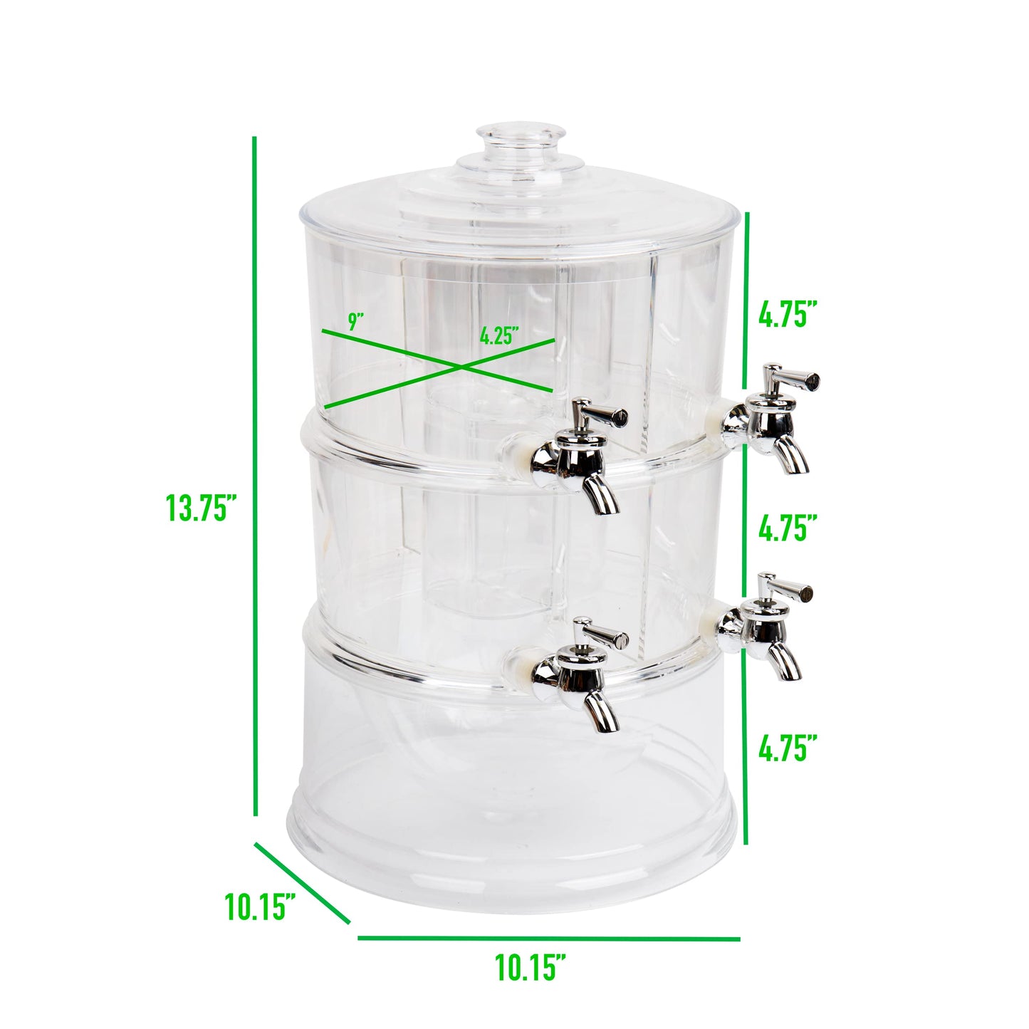 Double Layer 4 Grid Drink Storage Rack with Ice Bottom, Household Party Beverage Organizer