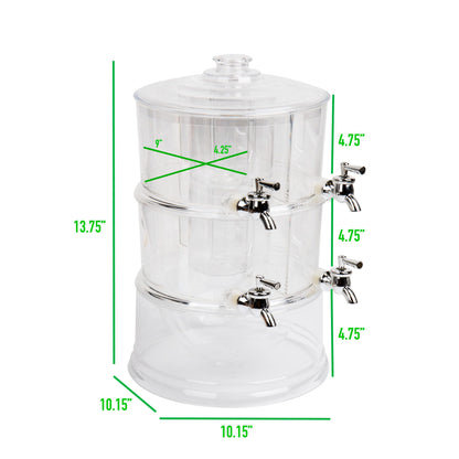 Double Layer 4 Grid Drink Storage Rack with Ice Bottom, Household Party Beverage Organizer